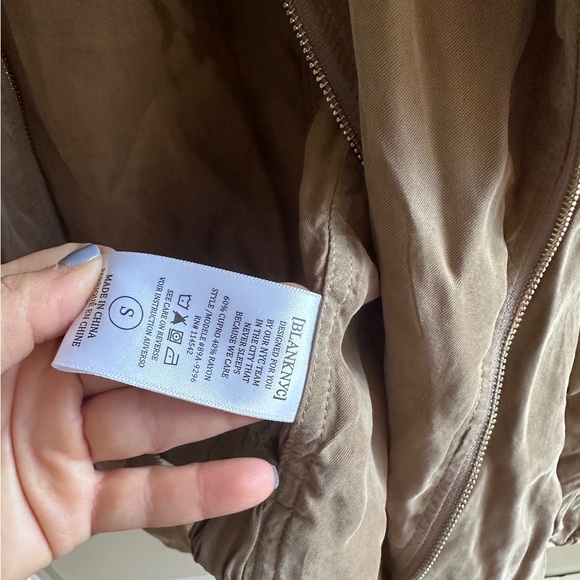 Blank NYC Faux Suede Taupe/Brown Moto Zipper Jacket Size S - Picture 3 of 4